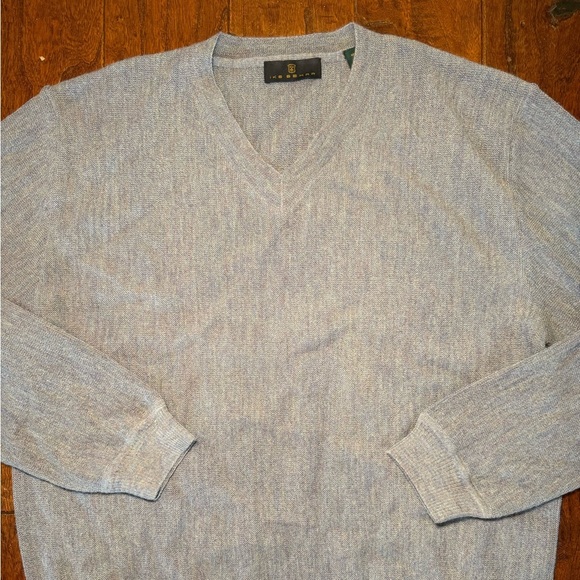 Ike Behar Men’s Baby Alpaca and Wool Sweater Classic Soft New Condition Size L - Picture 2 of 10